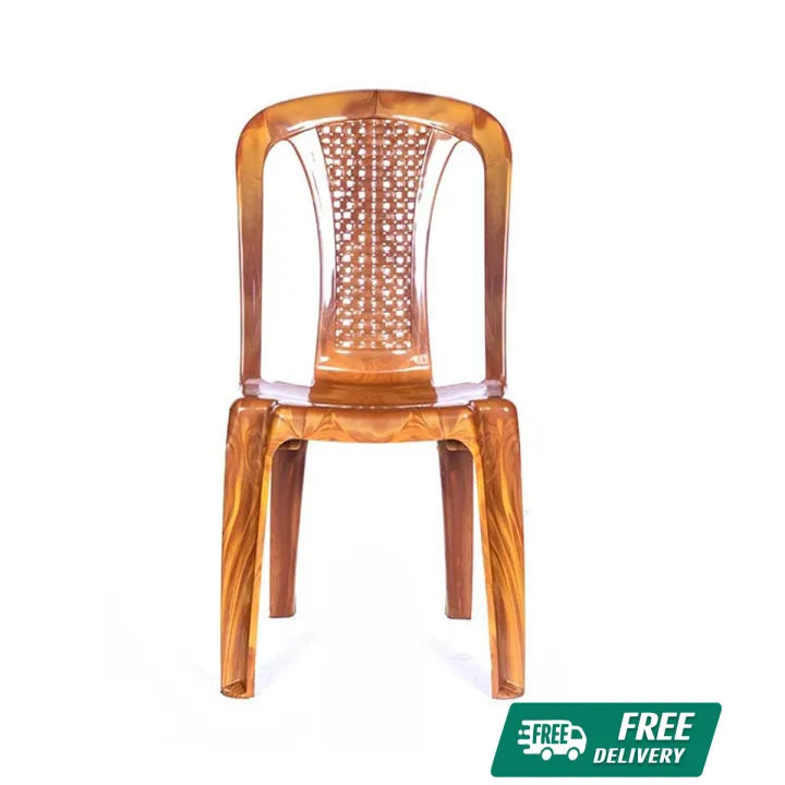 Plastic Chair W/O Arm (Pati) - Sandal Wood